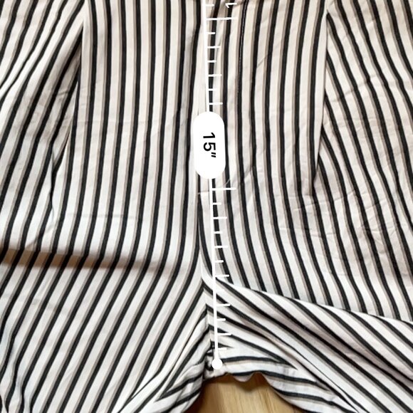Tapered tencel and cotton pleated striped pant - Picture 7 of 10